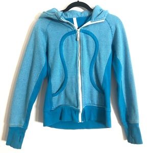 LULULEMON Vibrant Turquoise Blue Scuba Sweater